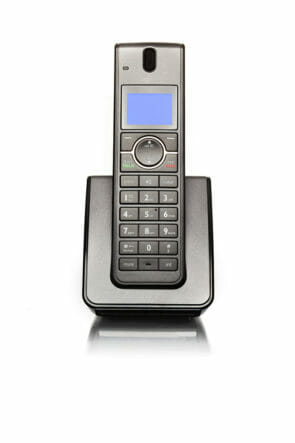 mobile phone sitting on base